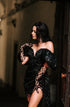 Black sequin wedding dress